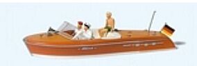 Preiser Motor Boat with Crew #1 HO Scale Model Railroad Vehicle Preiser Motor Boat with Crew #1 HO Scale Model Railroad Vehicle