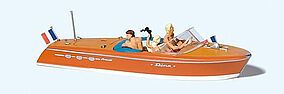 Preiser Motor Boat with Crew #2 HO Scale Model Railroad Vehicle Preiser Motor Boat with Crew #2 HO Scale Model Railroad Vehicle
