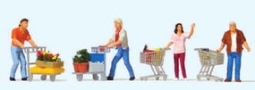 Preiser Shoppers With Carts