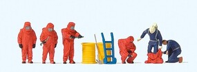 Preiser Firemen/Red Chem Suits Model Railroad Figure HO Scale #10730 Preiser Firemen/Red Chem Suits Model Railroad Figure HO Scale #10730