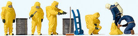 Preiser Firemen/Yellow Chemical Suits