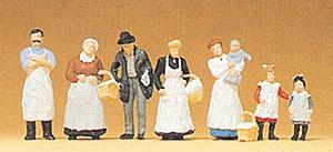 Preiser 1900s At The Grocers (7) Model Railroad Figures HO Scale #12193
