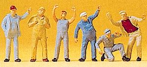 Preiser People Working Standing Truckers (6) Model Railroad Figures HO Scale #14127