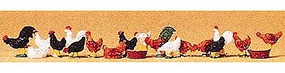 Preiser Animals Chickens Model Railroad Figures HO Scale #14168