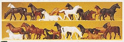 Preiser Animals - Horses Model Railroad Figures HO Scale #14407