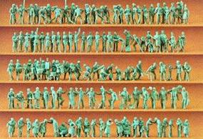 Preiser Unpainted Figure Set Tradespeople Model Railroad Figures HO Scale #16326