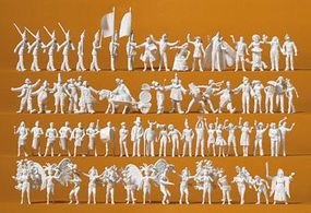 Preiser Carnival Figures Unpainted (68) Model Railroad Figures HO Scale #16355 Preiser Carnival Figures Unpainted (68) Model Railroad Figures HO Scale #16355