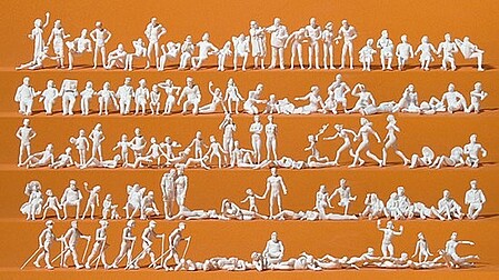 Preiser Liesure At The Lake (120) Model Railroad Figures HO Scale #16357
