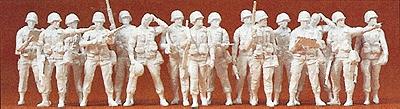Preiser Modern US Unpainted Standing Infantry (16) Model Railroad Figures HO Scale #16529