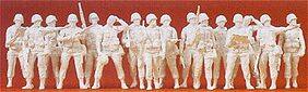 Preiser Modern US Unpainted Standing Infantry (16) Model Railroad Figures HO Scale #16529 Preiser Modern US Unpainted Standing Infantry (16) Model Railroad Figures HO Scale #16529