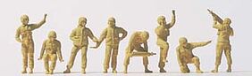 Preiser Modern US Army Unpainted Tank Crew (8) Model Railroad Figures HO Scale #16567 Preiser Modern US Army Unpainted Tank Crew (8) Model Railroad Figures HO Scale #16567