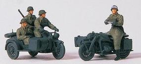 Two Zundapp KS 750 Cycles w/Sidecars and Figures (Plastic Kit) HO Scale Model #16575