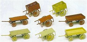 Preiser Handcarts Assorted HO-Scale (8) HO Scale Model Railroad Building Accessory #17103 Preiser Handcarts Assorted HO-Scale (8) HO Scale Model Railroad Building Accessory #17103