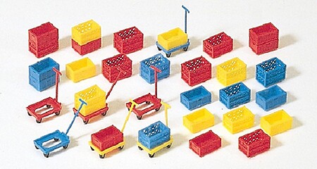 Preiser Plastic Boxes Kit Model Railroad Building Accessory HO Scale #17113