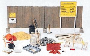 Preiser Concrete Mixer, Tool Kit Model Railroad Building Accessory HO Scale #17177