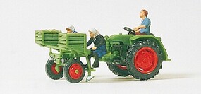 Preiser Tractor with Potato Planter & 3 Figures HO Scale Model Railroad Vehicle #17935 Preiser Tractor with Potato Planter & 3 Figures HO Scale Model Railroad Vehicle #17935