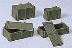 Preiser Military Wooden Supply Crates Model Railroad Building Accessory HO Scale #18350