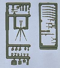 Preiser WWII Military Weapons and Gear Set #1 Model Railroad Building Accessory HO Scale #18357
