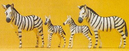 Preiser Zebras Model Railroad Figures HO Scale #20387