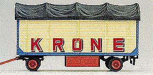 Preiser Modern Circus Wagon Equipment Covered HO Scale Model Railroad Vehicle #21023