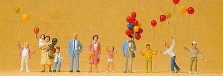 Preiser Selling Balloons Model Railroad Figures HO Scale #24659