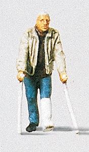Preiser Man with Broken Leg Model Railroad Figure HO Scale #28019