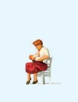 Nursing Mother with Baby & Chair Model Railroad Figure HO Scale #28176