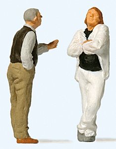 Preiser Arguing Couple Model Railroad Figure HO Scale #28180