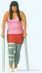 Preiser Woman with Broken Leg HO Scale Model Railroad Figure #28216