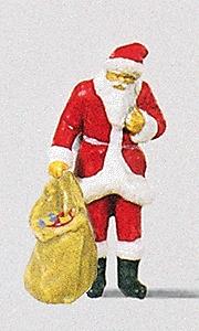 Preiser Santa with Sack of Gifts Model Railroad Figure HO Scale #29027