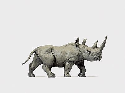Preiser African Rhinoceros #1 Model Railroad Figure HO Scale #29521