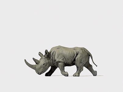 Preiser African Rhinoceros #2 Model Railroad Figure HO Scale #29522