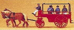 Preiser Horse-Drawn Fire ''Flying Squad'' Personnel Wagon HO Scale Model Railroad Vehicle #30427 Preiser Horse-Drawn Fire ''Flying Squad'' Personnel Wagon HO Scale Model Railroad Vehicle #30427