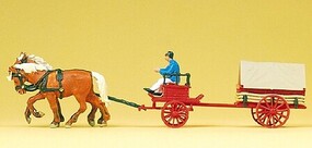 Horse-Drawn Fire Equipment Coal Tender HO Scale Model Railroad Vehicle #30429