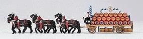 Preiser Horse-Drawn Beer Wagon with Horses Lowenbrau HO Scale Model Railroad Vehicle #30437 Preiser Horse-Drawn Beer Wagon with Horses Lowenbrau HO Scale Model Railroad Vehicle #30437