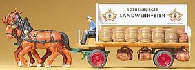 Horse-Drawn 1890s Beer Wagon HO Scale Model Railroad Vehicle #30462