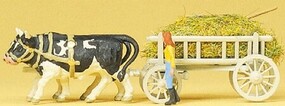 Ox-Drawn Hay Wagon with Driver & Load - Assembled - HO-Scale HO Scale Model #30472