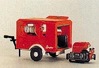 Preiser Ziegler Firefighting Trailer HO Scale Model Railroad Vehicle #31112