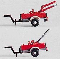 Foam Sprayer & Water Cannon Trailers HO Scale Model Railroad Vehicle #31114