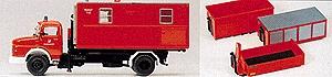 Preiser Mercedes Meiller Multi-Purpose Truck with Four Bodies HO Scale Model Railroad Vehicle #31116