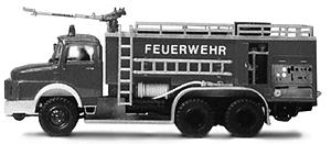Preiser Mercedes Airport Crash Truck FTLF8000 Berlin Airport HO Scale Model Railroad Vehicle #31163