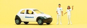 Social Services Car with 2 Figures HO Scale Model Railroad Vehicle #33245