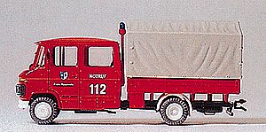 Preiser Mercedes Equipment Truck with Crew Cab & Covered Bed HO Scale Model Railroad Vehicle #35015