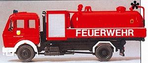 Preiser Mercedes LF16 Pumper Frankfurt Fire Department HO Scale Model Railroad Vehicle #35022