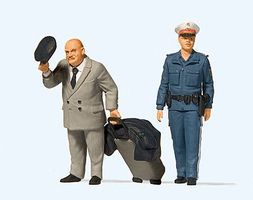 Preiser Traveler & Female Police Officer Model Railroad Figures G Scale #44915