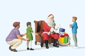 Preiser Santa Claus in Chair, Mother with 3 Children G Scale Model Railroad Figure #44931 Preiser Santa Claus in Chair, Mother with 3 Children G Scale Model Railroad Figure #44931