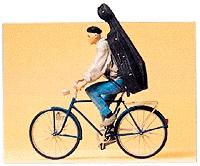 Preiser Music Student on a Bicycle Model Railroad Figures G Scale #45070