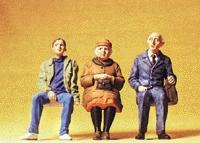 Preiser Seated People Wearing Fall Clothes Model Railroad Figures G Scale #45081