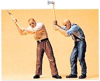 Preiser Wood Cutters with Axes Model Railroad Figures G Scale #45086