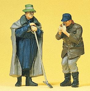 Preiser Shepherd & Farmer Model Railroad Figures G Scale #45116